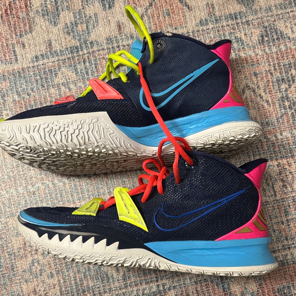 Nike Navy and Neon Sneakers